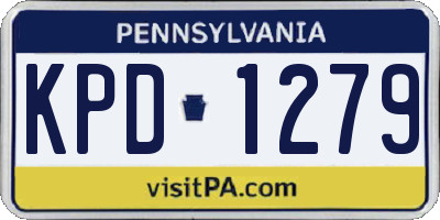 PA license plate KPD1279