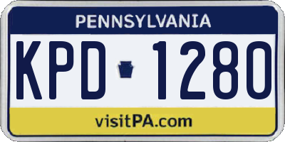 PA license plate KPD1280