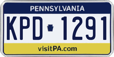 PA license plate KPD1291