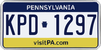 PA license plate KPD1297