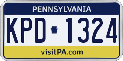 PA license plate KPD1324
