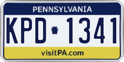 PA license plate KPD1341