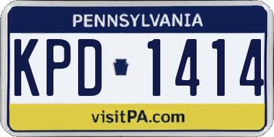 PA license plate KPD1414