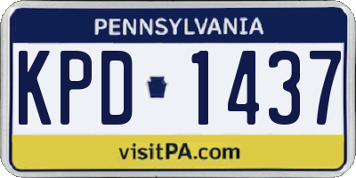 PA license plate KPD1437