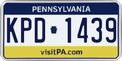 PA license plate KPD1439