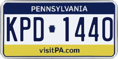 PA license plate KPD1440