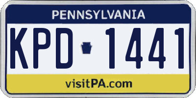 PA license plate KPD1441