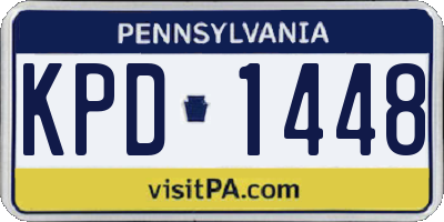 PA license plate KPD1448