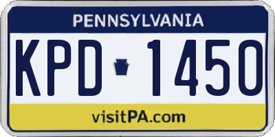PA license plate KPD1450