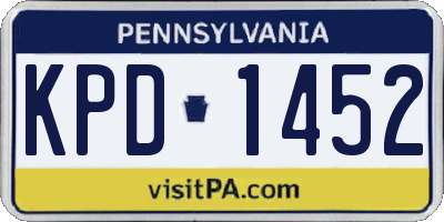 PA license plate KPD1452