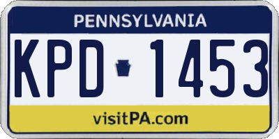 PA license plate KPD1453