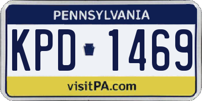 PA license plate KPD1469