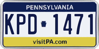 PA license plate KPD1471