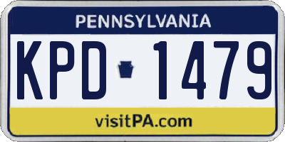 PA license plate KPD1479