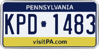 PA license plate KPD1483