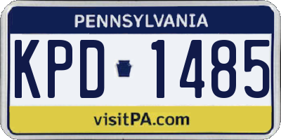 PA license plate KPD1485