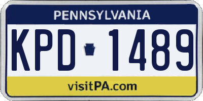 PA license plate KPD1489