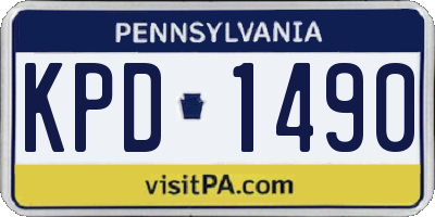 PA license plate KPD1490