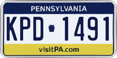 PA license plate KPD1491