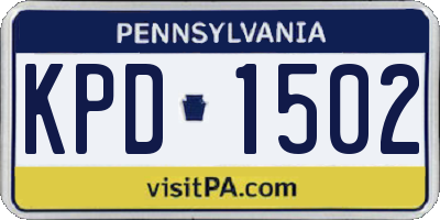 PA license plate KPD1502