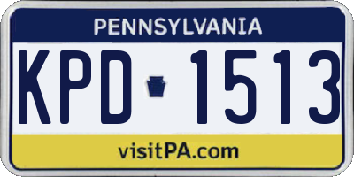 PA license plate KPD1513
