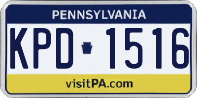 PA license plate KPD1516