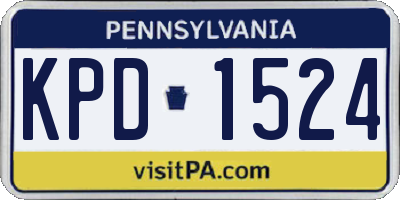 PA license plate KPD1524