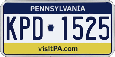 PA license plate KPD1525