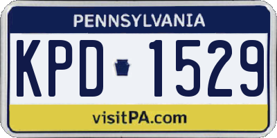 PA license plate KPD1529
