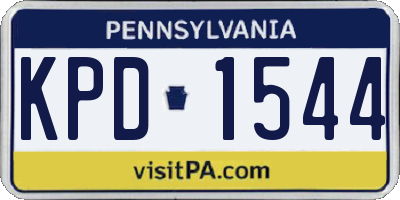 PA license plate KPD1544