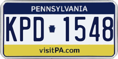 PA license plate KPD1548