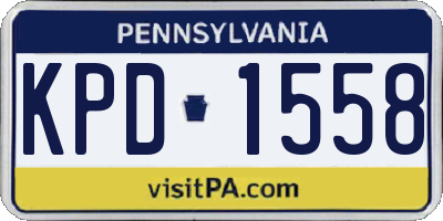 PA license plate KPD1558