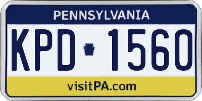 PA license plate KPD1560