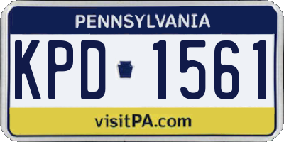 PA license plate KPD1561