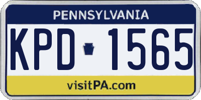 PA license plate KPD1565
