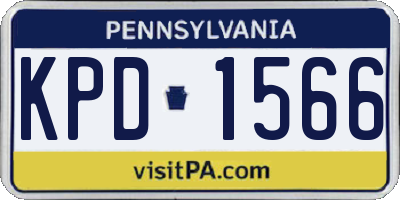 PA license plate KPD1566