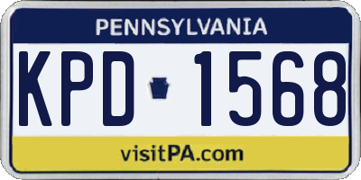 PA license plate KPD1568