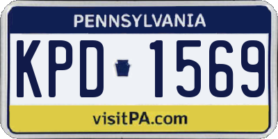 PA license plate KPD1569