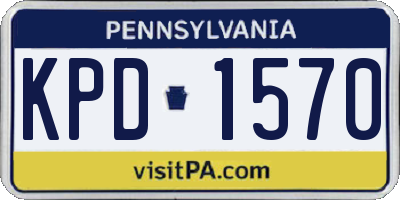 PA license plate KPD1570