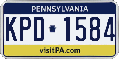 PA license plate KPD1584