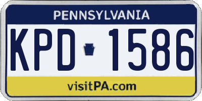 PA license plate KPD1586