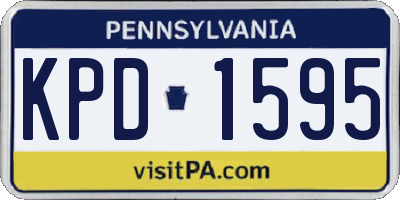 PA license plate KPD1595