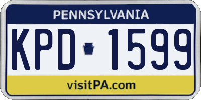 PA license plate KPD1599