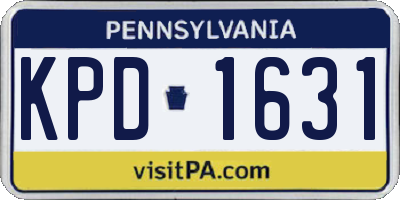 PA license plate KPD1631