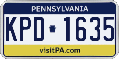 PA license plate KPD1635
