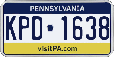 PA license plate KPD1638