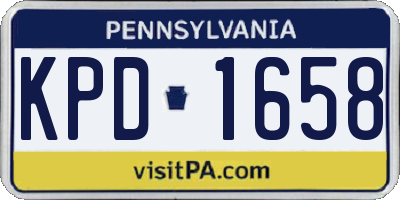 PA license plate KPD1658
