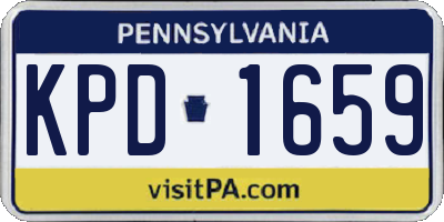 PA license plate KPD1659