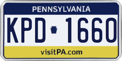PA license plate KPD1660