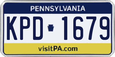 PA license plate KPD1679
